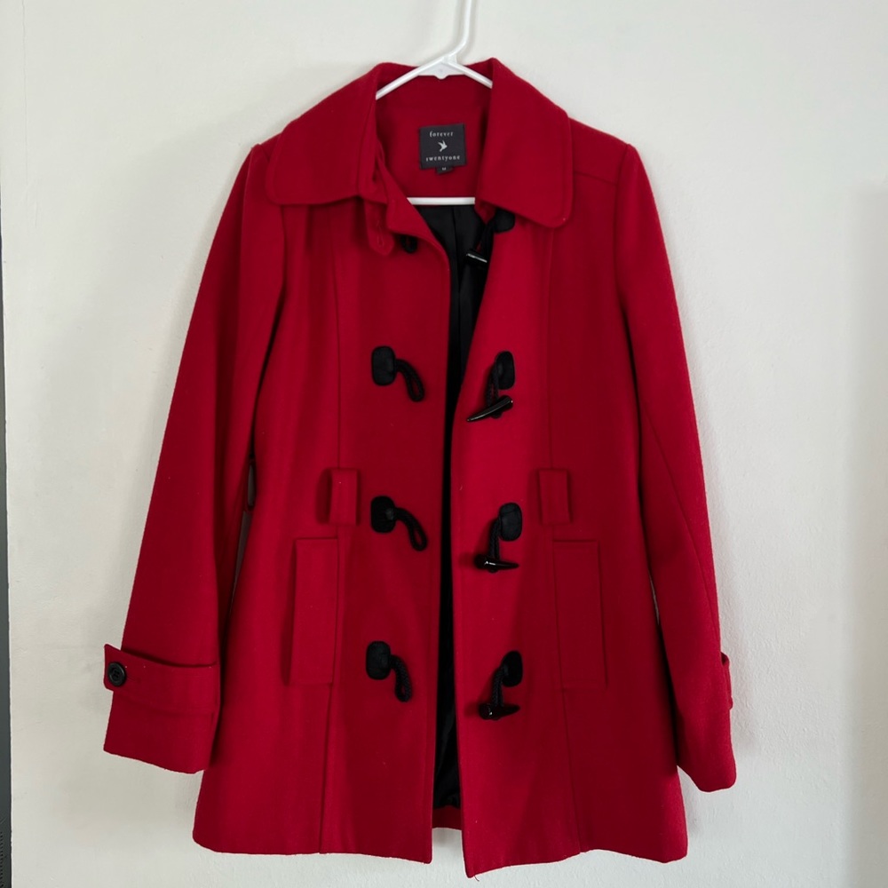 Red peacoat